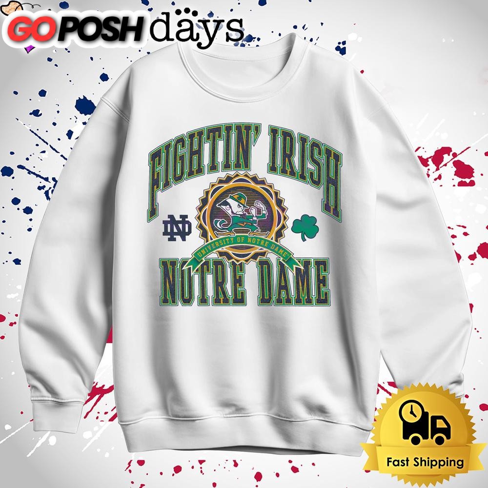 university-of-notre-dame-football-vintage-logo-t-shirt-12o32uks University Of Notre Dame Football Vintage Logo T Shirt