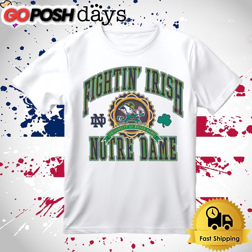 University Of Notre Dame Football Vintage Logo T Shirt