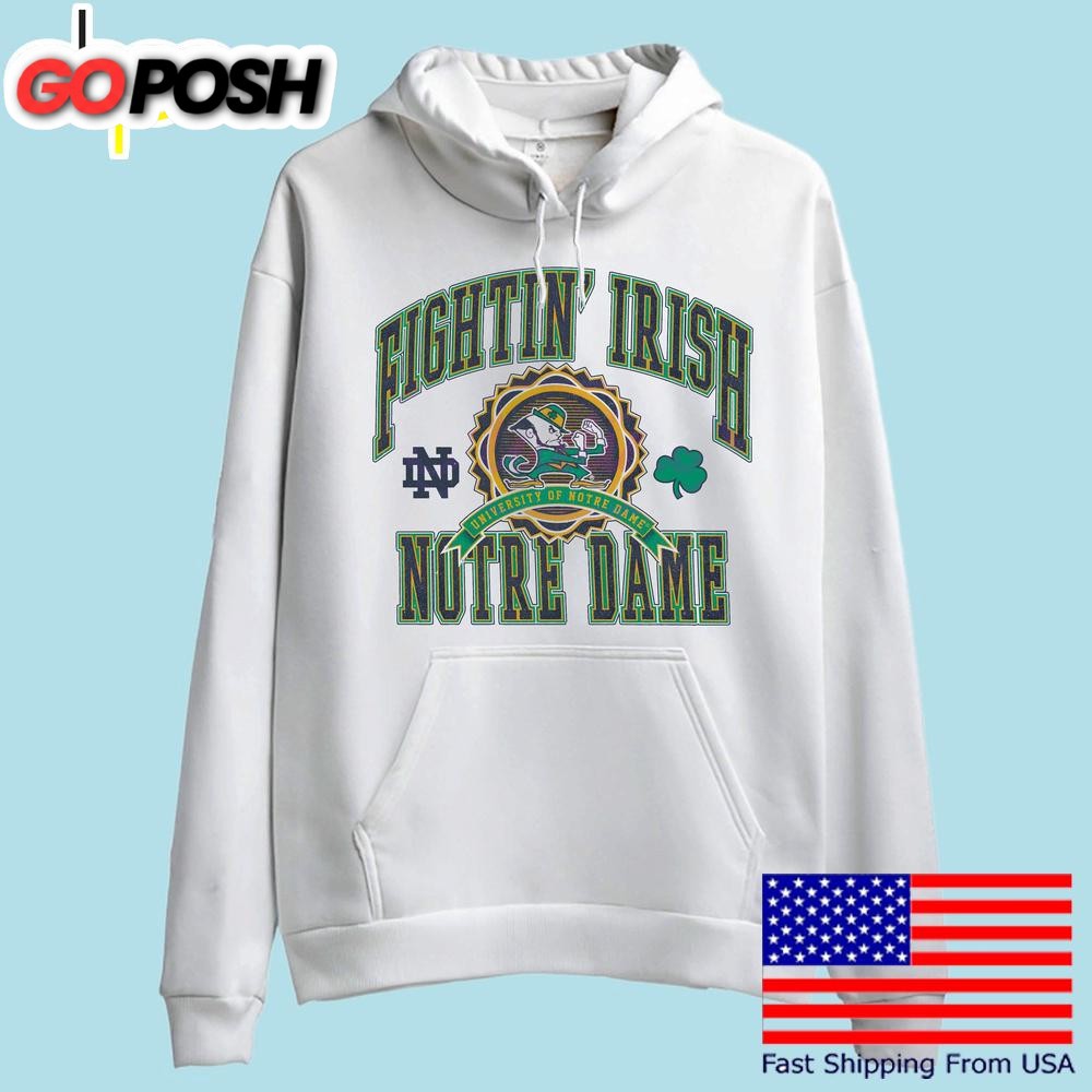 university-of-notre-dame-football-vintage-logo-t-shirt-te41j301 University Of Notre Dame Football Vintage Logo T Shirt