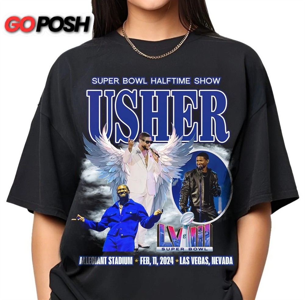 Usher 2000s Artist Super Bowl 2025 Halftime Show Graphic Tee Usher Show Shirt