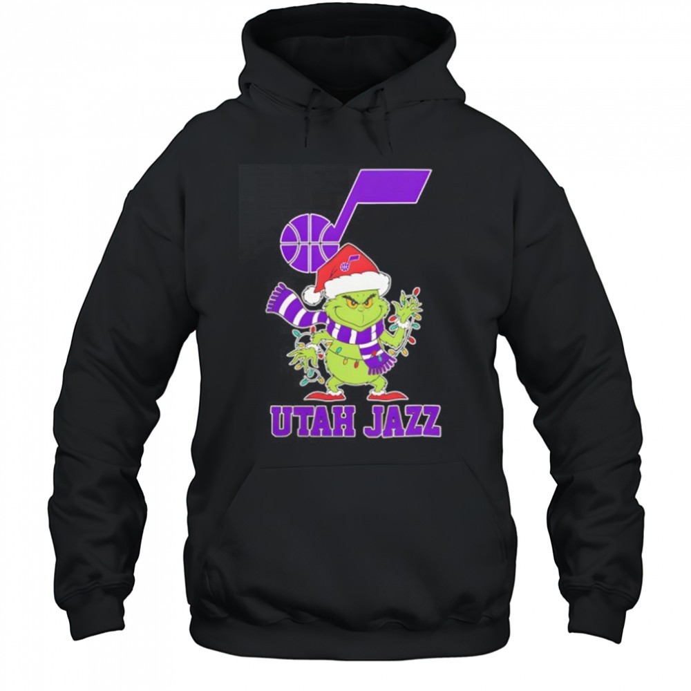 Utah Jazz Christmas Grinch Santa Holiday shirt