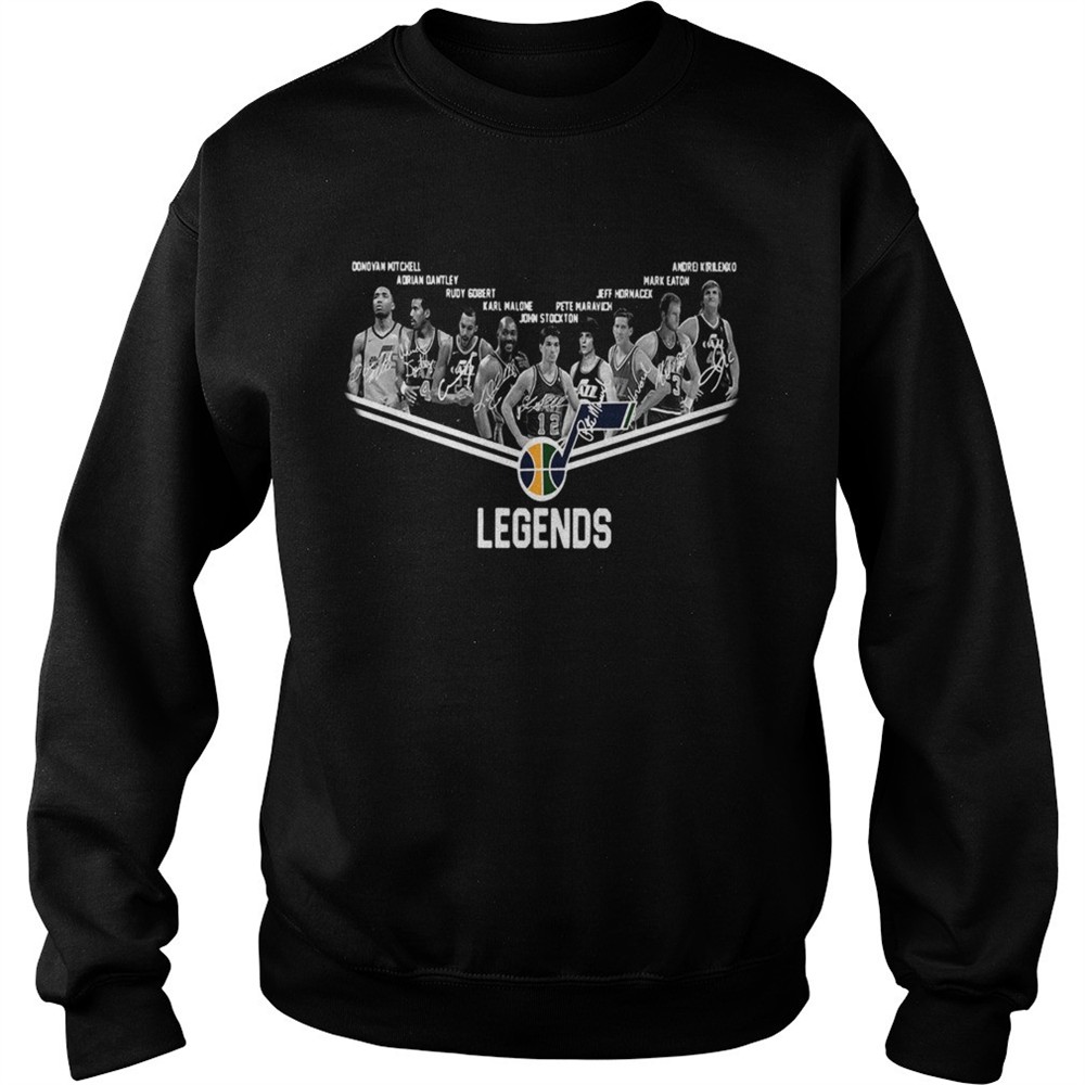 Utah Jazz Legends Players Team Signatures shirt