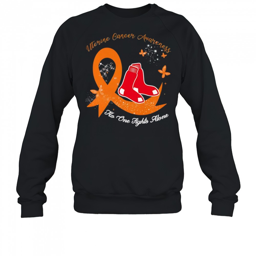 uterine-cancer-awareness-no-one-fights-alone-boston-red-sox-shirt-casue8o0 Uterine cancer awareness no one fights alone Boston Red Sox shirt