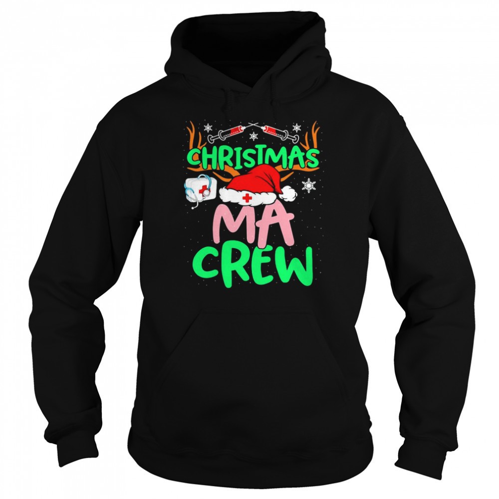 Vaccinated Christmas MA Crew Sweater Shirt