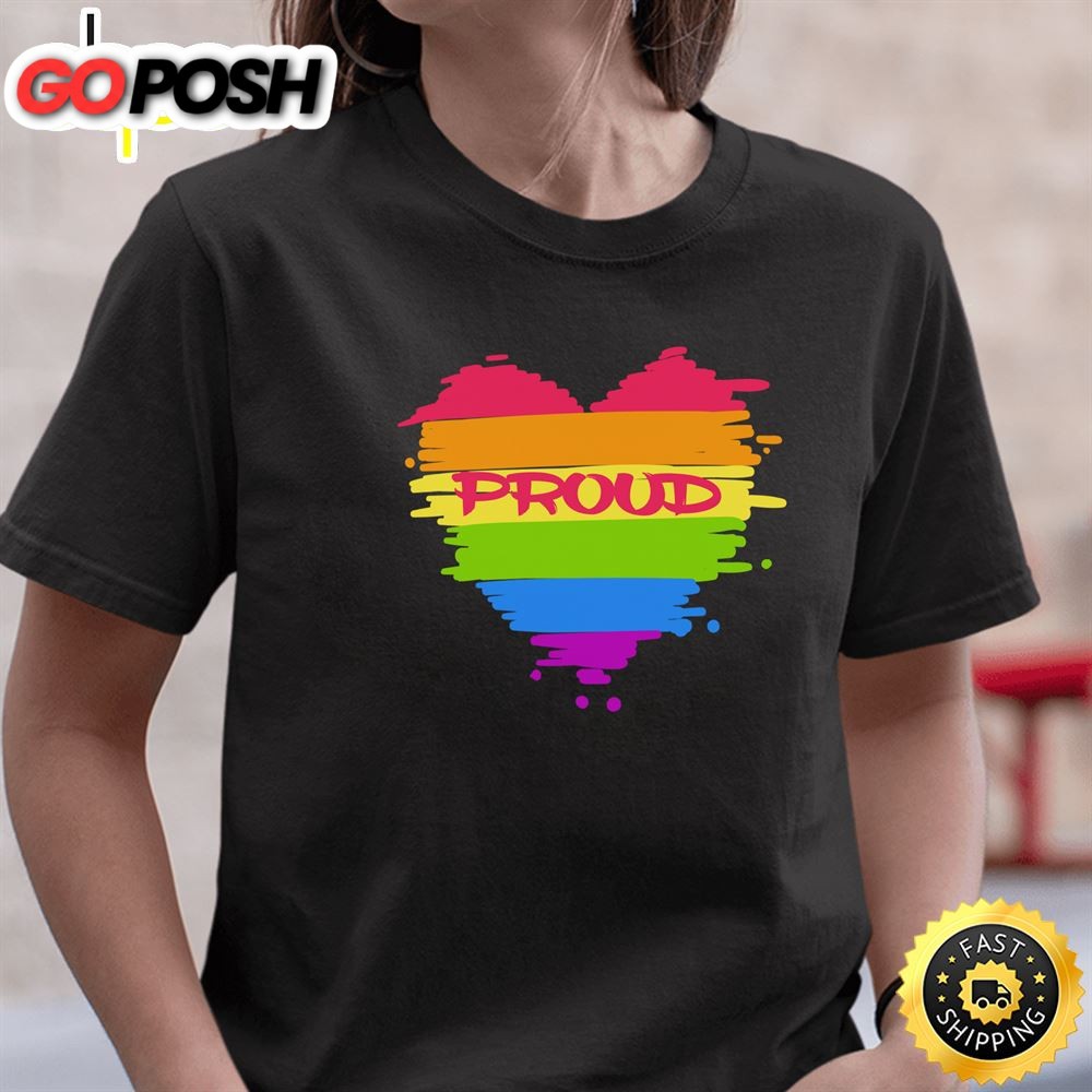 Valentine, Love Heart, Love You Out and proud LGBT Gay Pride Long Sleeve Valentines Day T-shirt