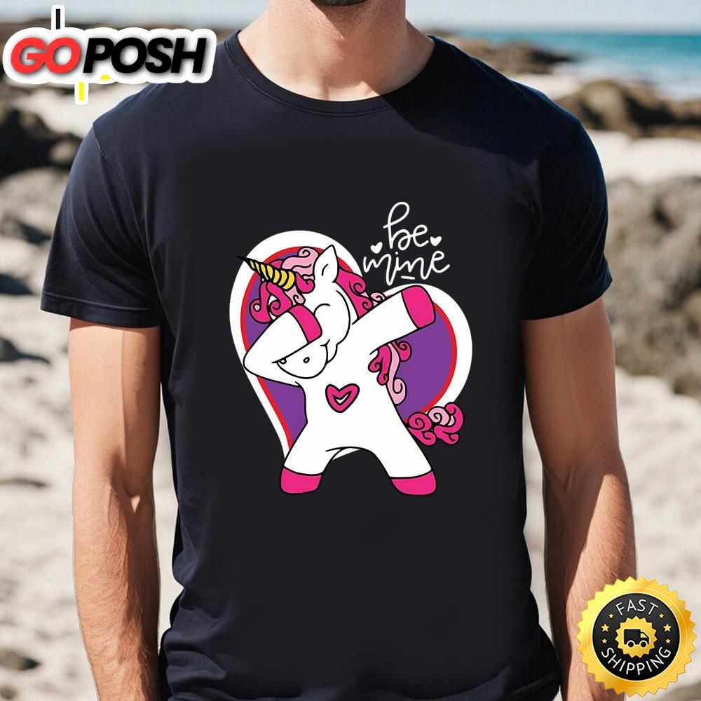 Valentines Day Dabbing Unicorn T-Shirt