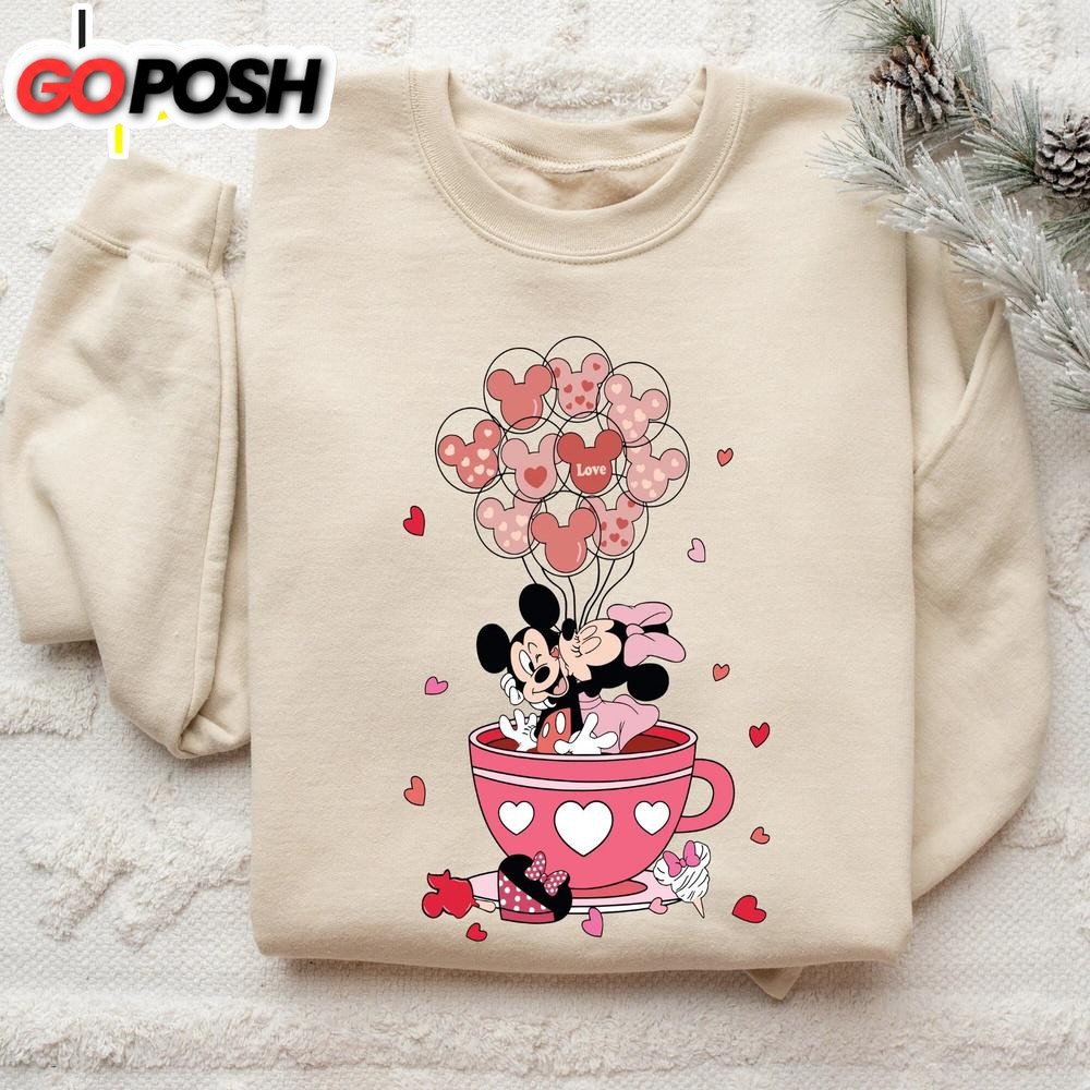 Valentines Day Disney Cup Sweatshirt