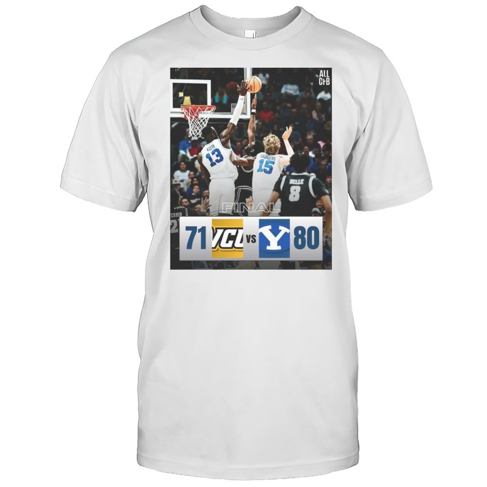 vcu-rams-vs-byu-cougars-final-score-71-80-advancing-to-the-round-of-32-poster-t-wlhg7uzv VCU Rams Vs Byu Cougars Final Score 71 80 Advancing To The Round Of 32 Poster T-shirt