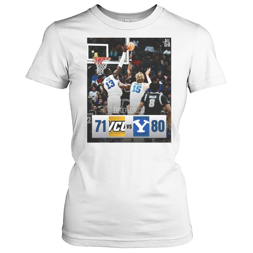 vcu-rams-vs-byu-cougars-final-score-71-80-advancing-to-the-round-of-32-poster-t-wlhg7uzv VCU Rams Vs Byu Cougars Final Score 71 80 Advancing To The Round Of 32 Poster T-shirt