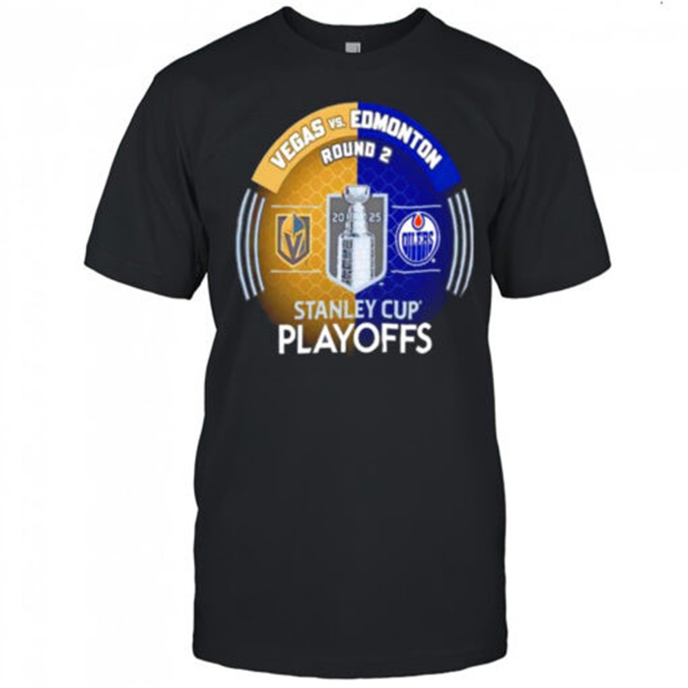 vegas-golden-knights-vs-edmonton-oilers-inglasco-2025-stanley-cup-playoffs-seco-q3sod3hf Vegas Golden Knights vs. Edmonton Oilers Inglasco 2025 Stanley Cup Playoffs Second Round Dueling Match Up Hockey shirt