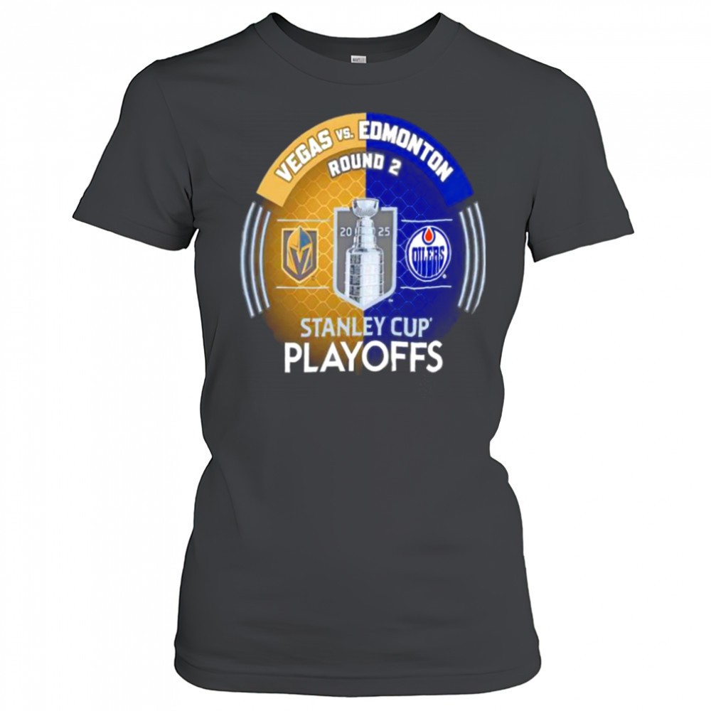 vegas-golden-knights-vs-edmonton-oilers-inglasco-2025-stanley-cup-playoffs-seco-q3sod3hf Vegas Golden Knights vs. Edmonton Oilers Inglasco 2025 Stanley Cup Playoffs Second Round Dueling Match Up Hockey shirt