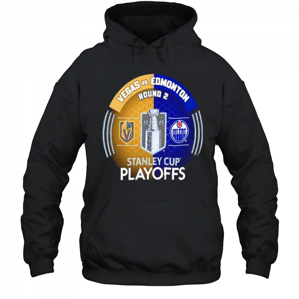 Vegas Golden Knights vs. Edmonton Oilers Inglasco 2025 Stanley Cup Playoffs Second Round Dueling Match Up Hockey shirt