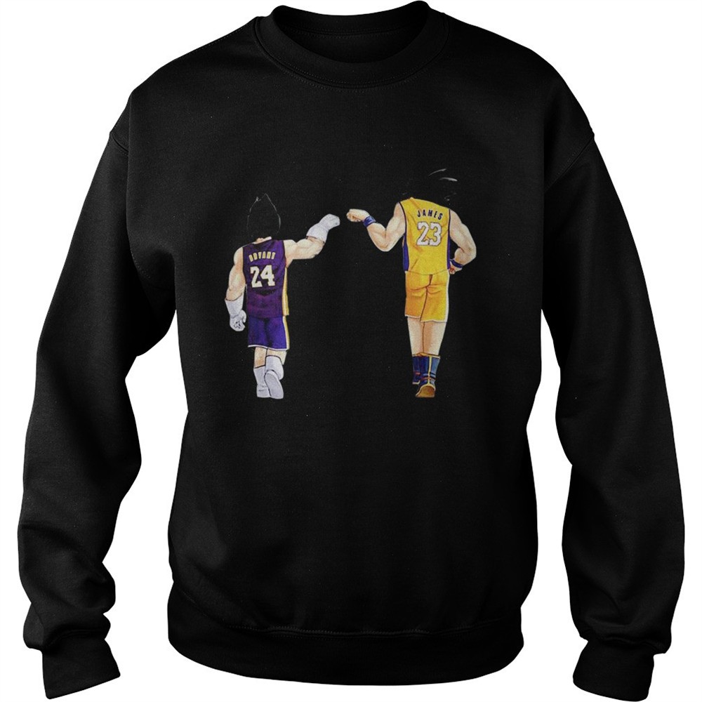 Vegeta Kobe Bryant and Goku Lebron James shirt
