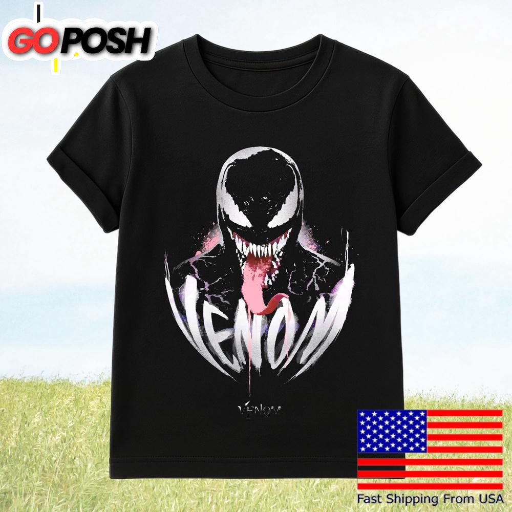 Venom Tongue Out Grunge Marvel Antihero T-Shirt