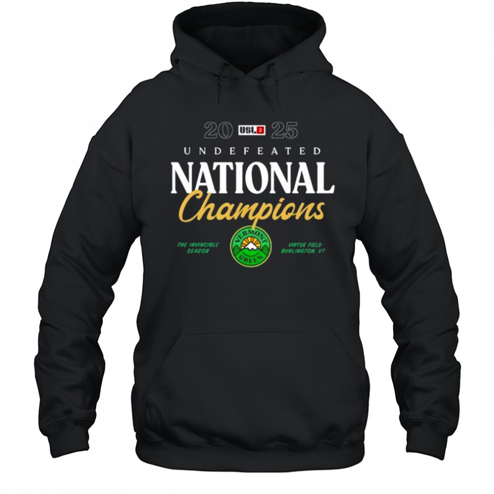 Vermont Green FC The Undefeated National Champions 2025 T-Shirt