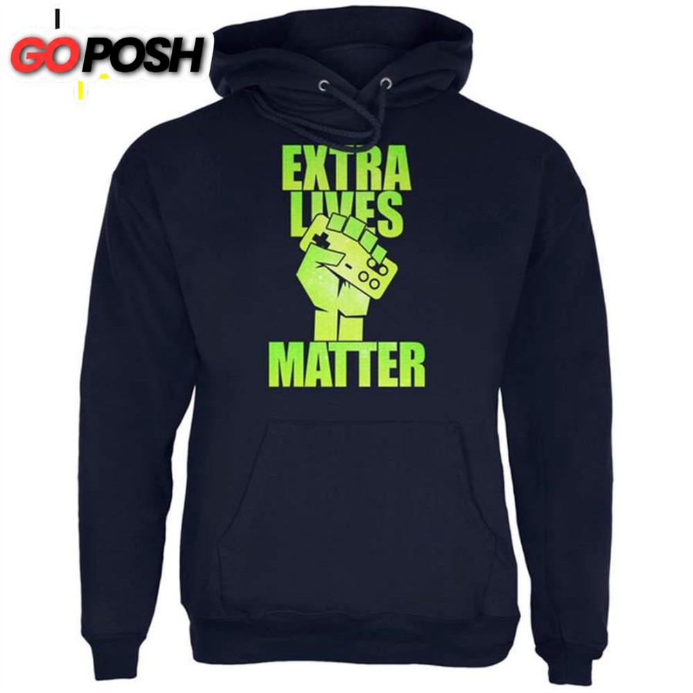Video Games Extra Lives Matter Mens Hoodie