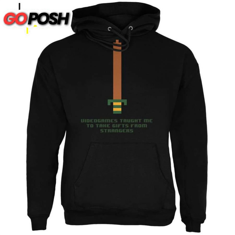 Video Games Gifts From Strangers Black Adult Hoodie