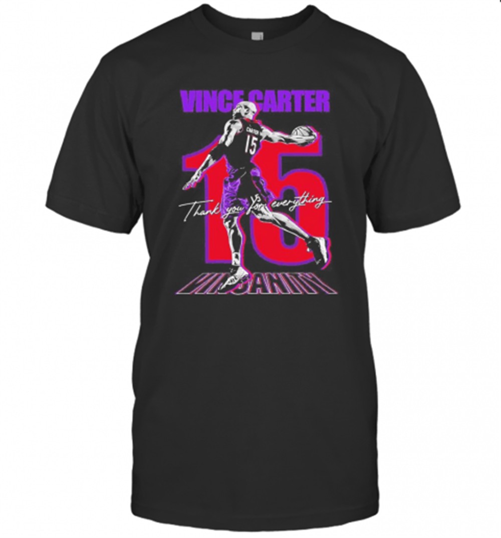 Vince Carter 15 Thank You For Everything Basketball T-Shirt