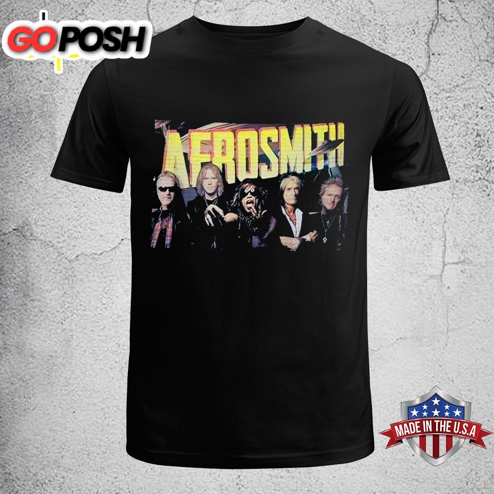 Vintage Aerosmith Band Rock Music Large Youth Tour Concert Rockin The Join Unisex T-Shirt