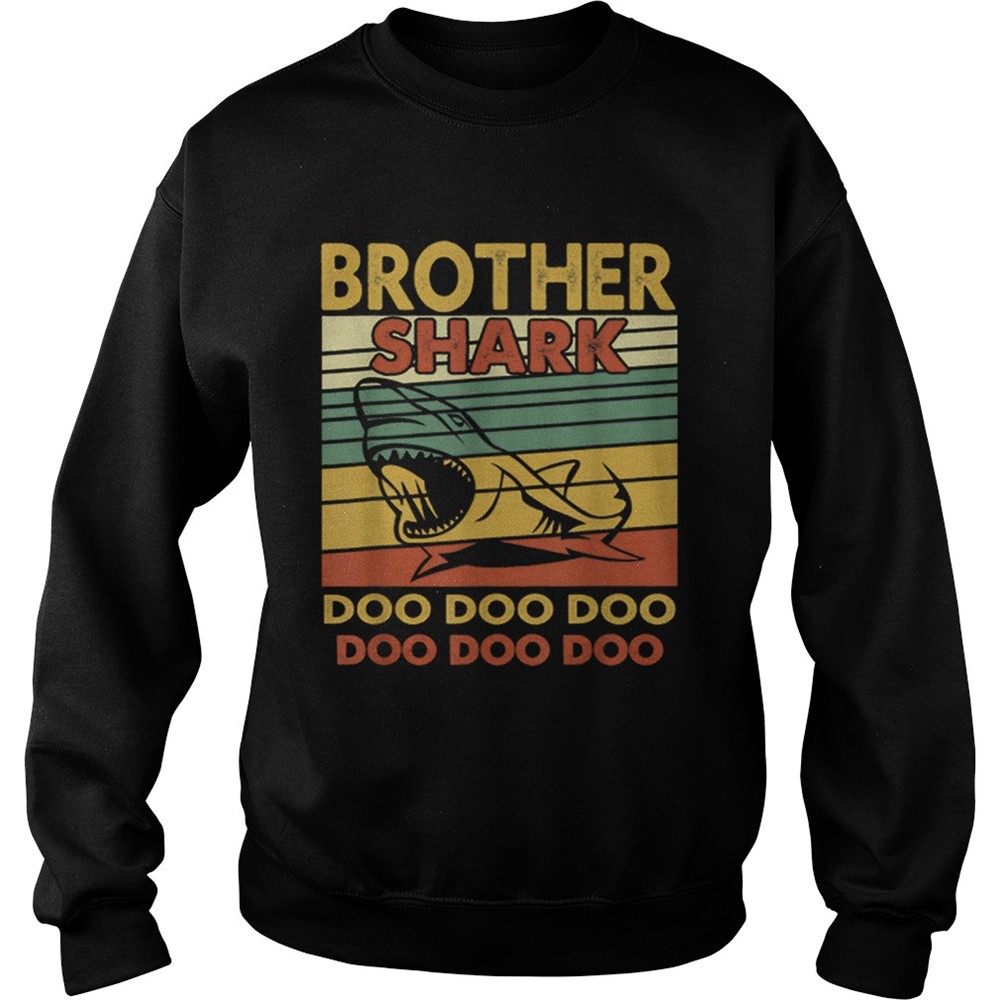 Vintage Brother Shark Doo Doo Santa Christmas Matching Gift shirt