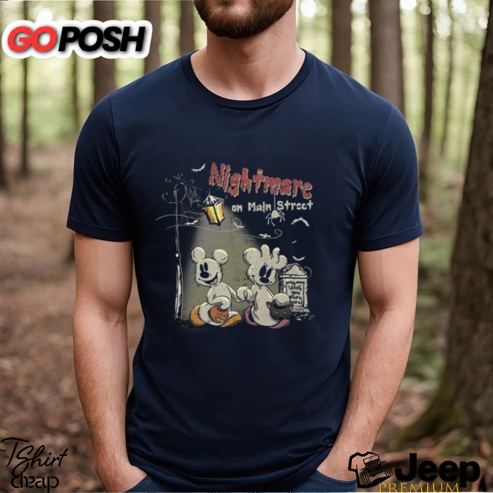 Vintage Disney Mickey Minnie Halloween Sweatshirt Nightmare On Main Street 90S Party Shirt Unisex