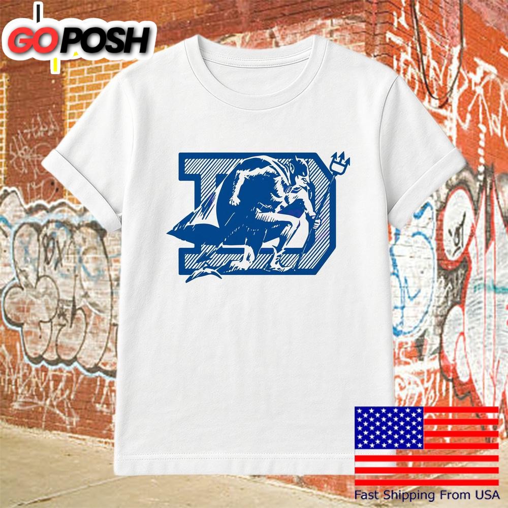 Vintage Duke Sprinting Blue Devil Logo Vintage T-Shirt