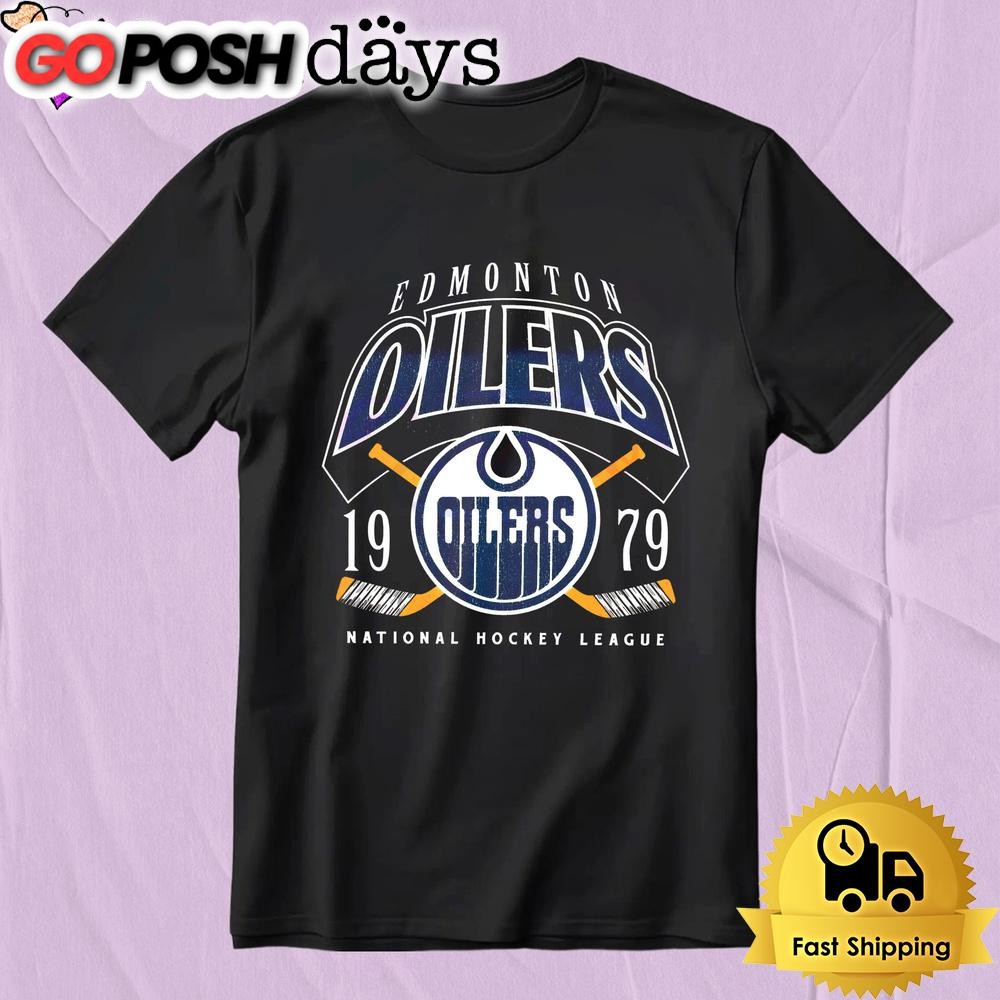 Vintage Edmonton Oilers Locker Room Retro 1979 Hockey T Shirt