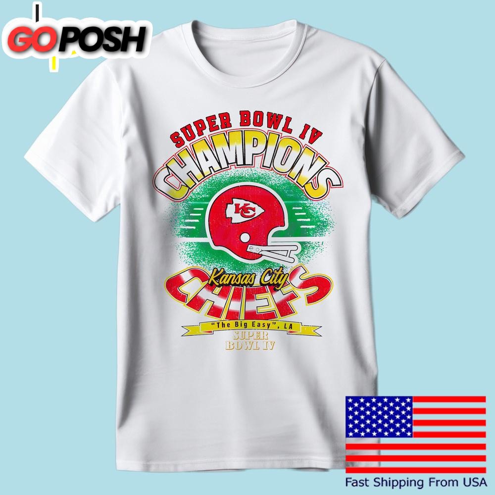 Vintage Kansas City Chiefs Super Bowl Iv Champions T Shirt