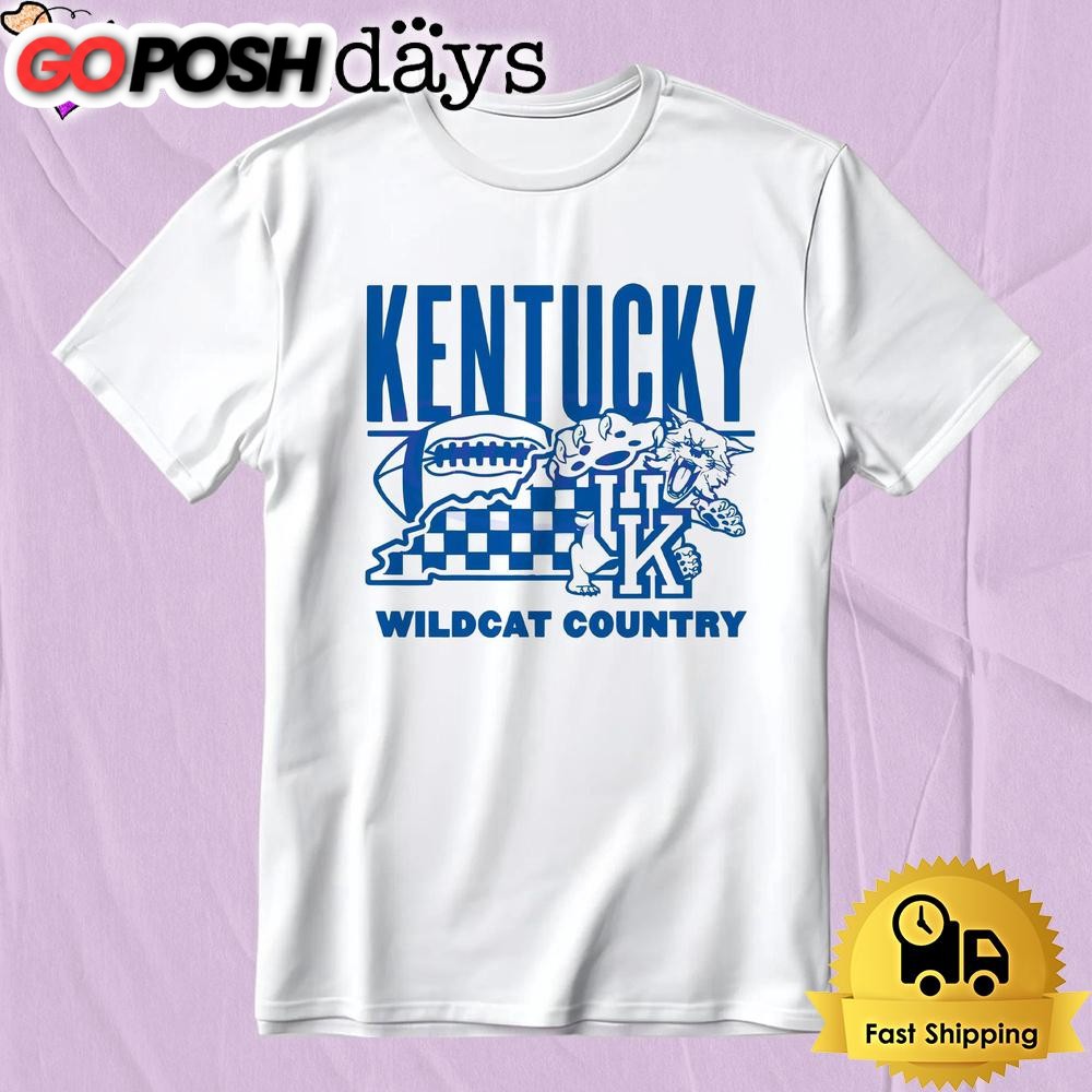 Vintage Kentucky Wildcat Country College Football Logo Mascot T-Shirt