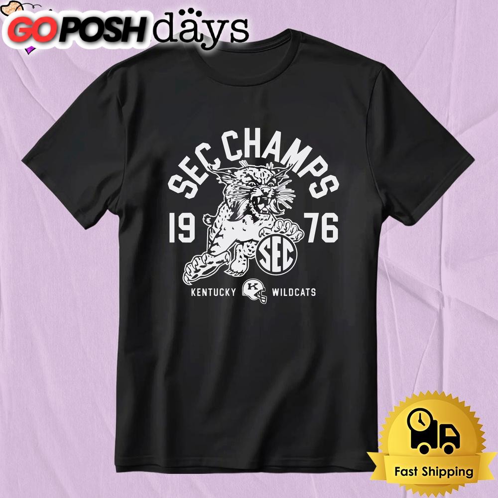 Vintage Kentucky Wildcats Football 1976 Sec Champs T-Shirt