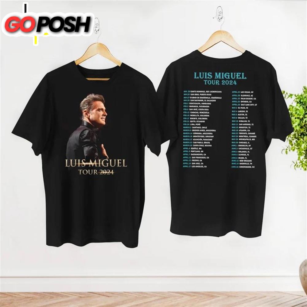 Vintage Luis Miguel Tour 2024 Shirt, Luis Miguel Tour Merch Fan Gift Shirt