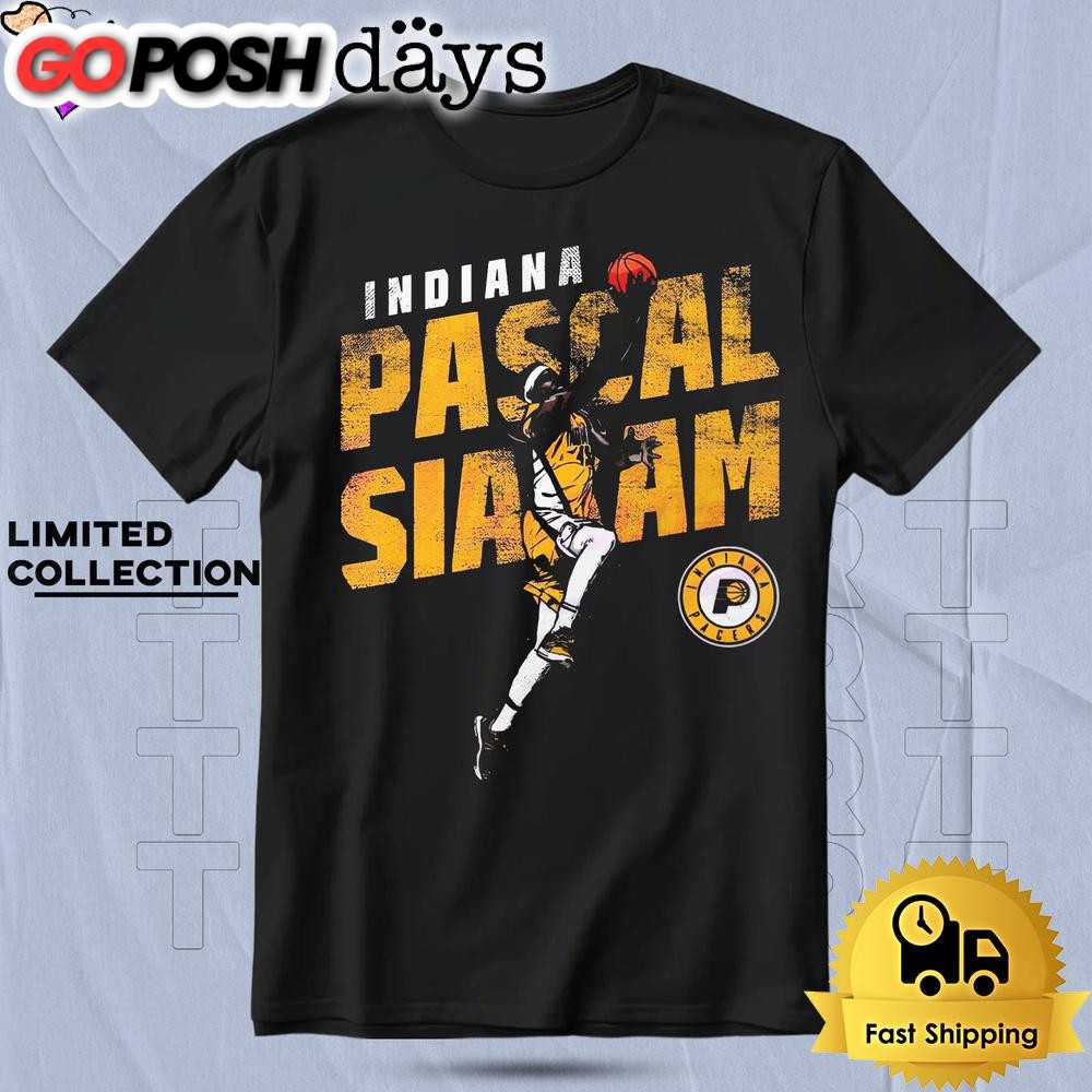 Vintage Pascal Siakam Indiana Pacers Basketball Slant T Shirt