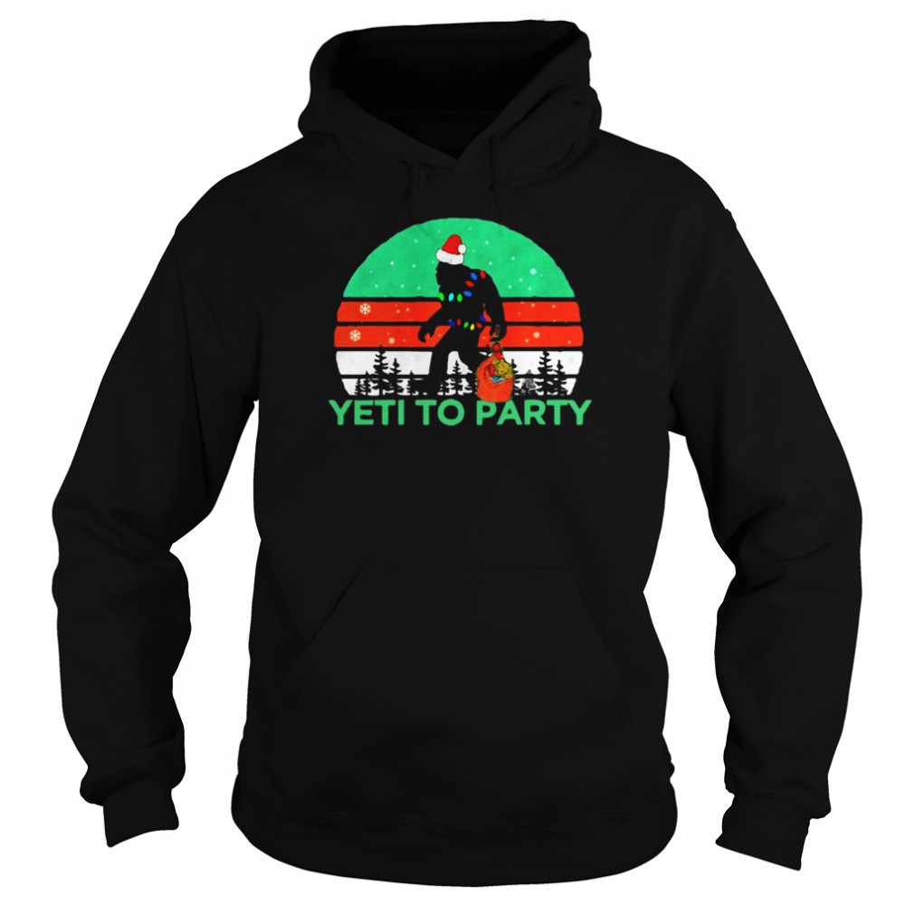 Vintage Retro Yeti To Party Sasquatch Christmas Sweater Shirt