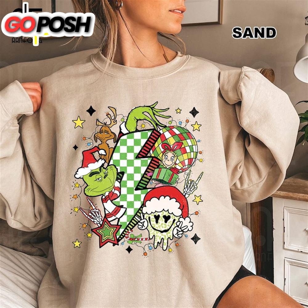 Vintage The Grinch Christmas Sweatshirt, Grinchmas Groovy T-Shirt
