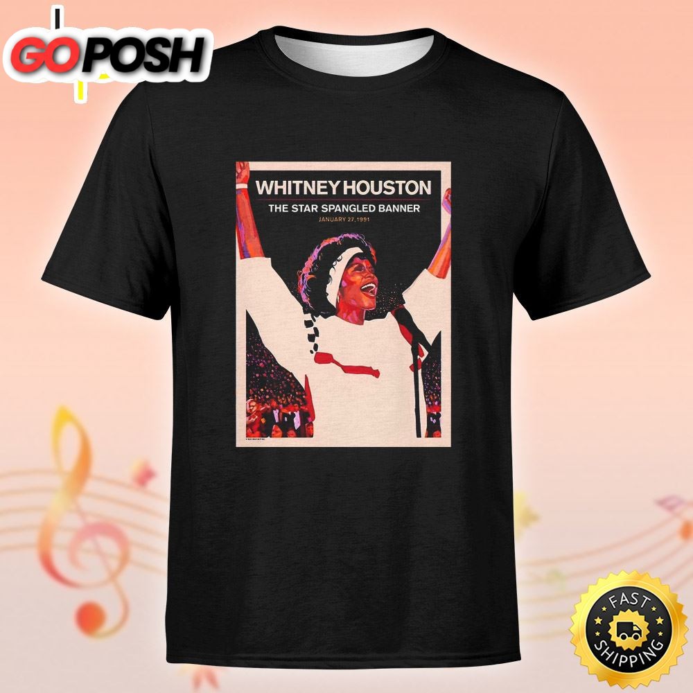 Vintage Whitney Houston Super Bowl T-shirt