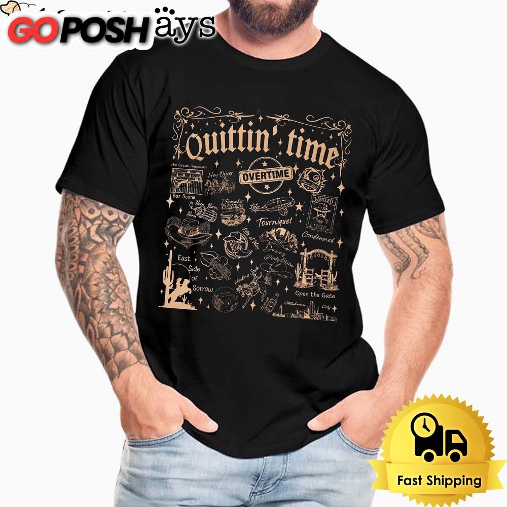 Vintage Zach Bryan Quittin Time Tour 2024 Unisex T-Shirt