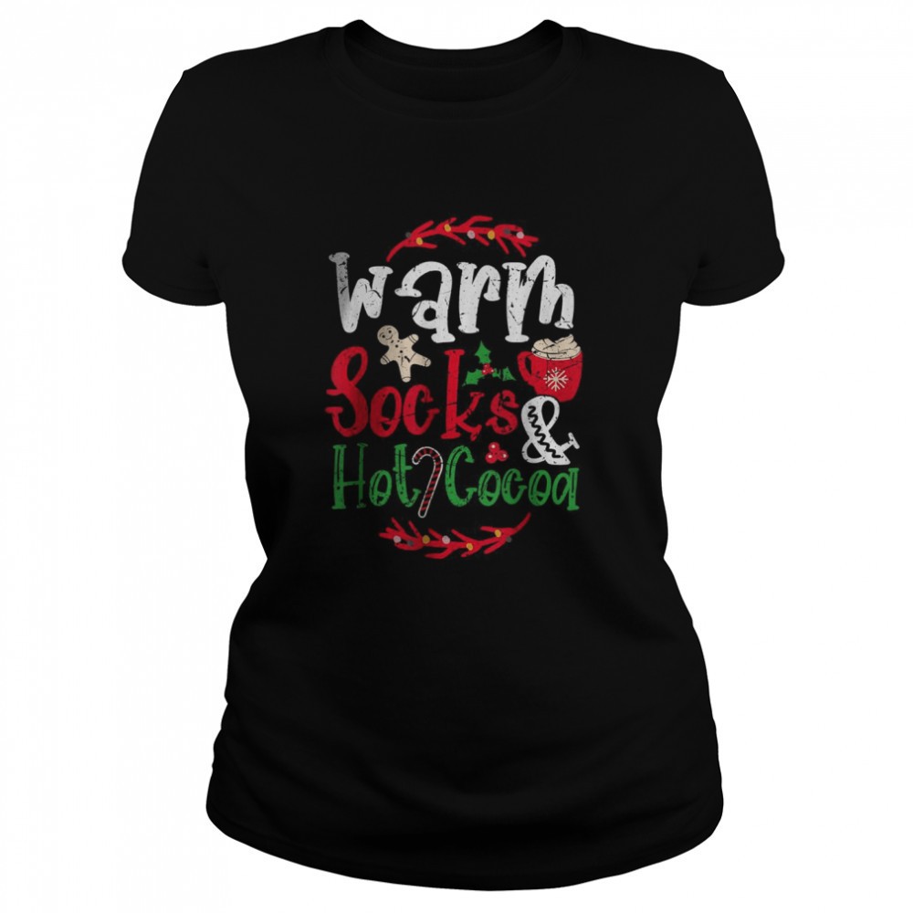 warm-socks-hot-cocoa-christmas-xmas-t-shirt-q153upff Warm Socks & Hot Cocoa Christmas Xmas T-Shirt