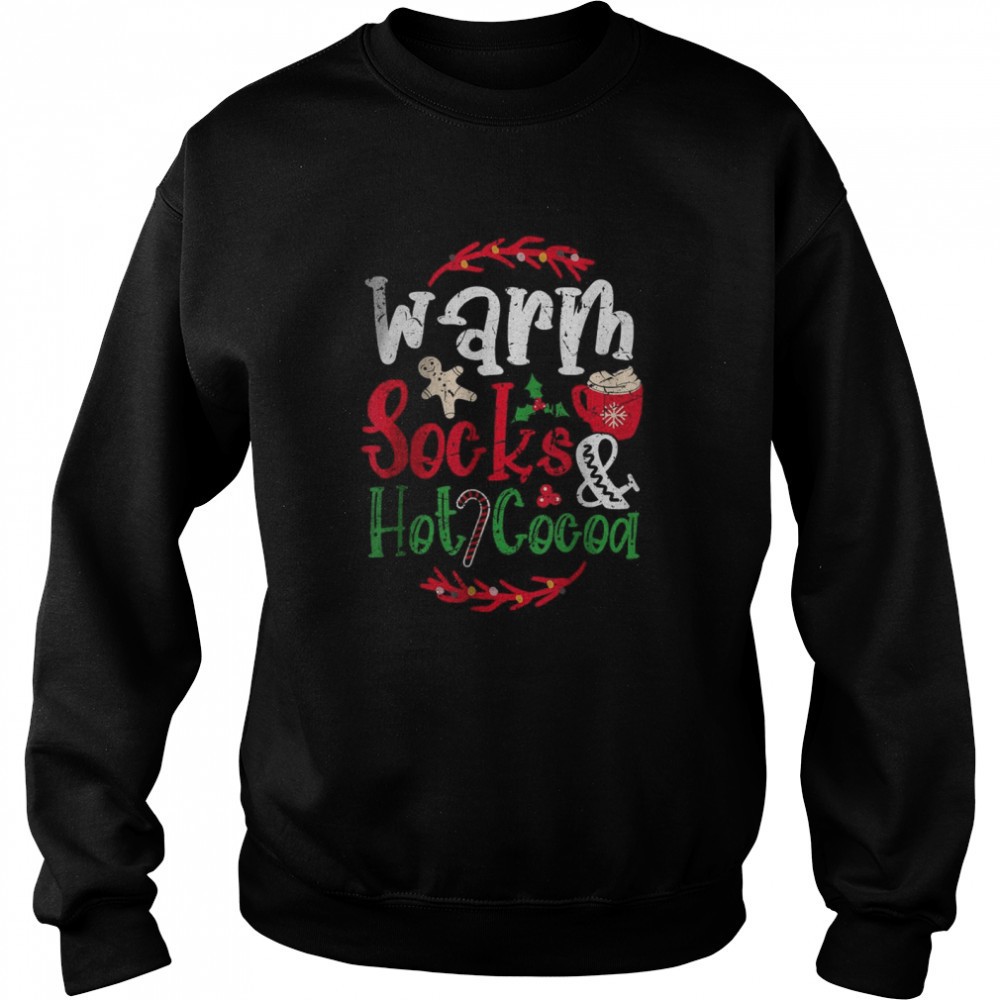 warm-socks-hot-cocoa-christmas-xmas-t-shirt-q153upff Warm Socks & Hot Cocoa Christmas Xmas T-Shirt