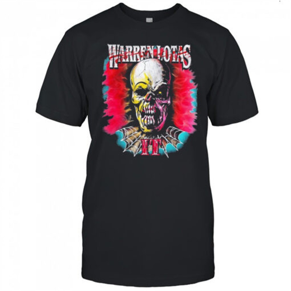 warren-lotas-it-clown-halloween-skull-t-shirt-7r8t7c8u Warren Lotas IT Clown Halloween Skull T-shirt