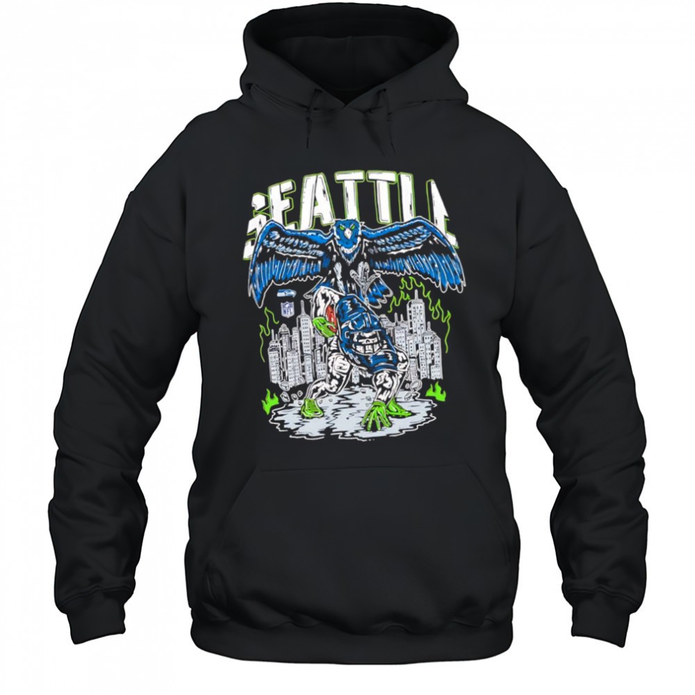 Warren Lotas x Seattle Seahawks Skyline skeleton shirt