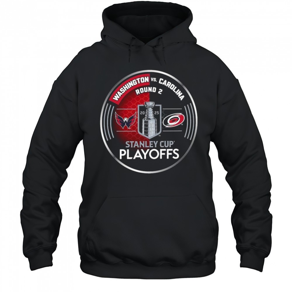 Washington Capitals vs. Carolina Hurricanes Inglasco 2025 Stanley Cup Playoffs Second Round Dueling Match-Up Hockey Shirt