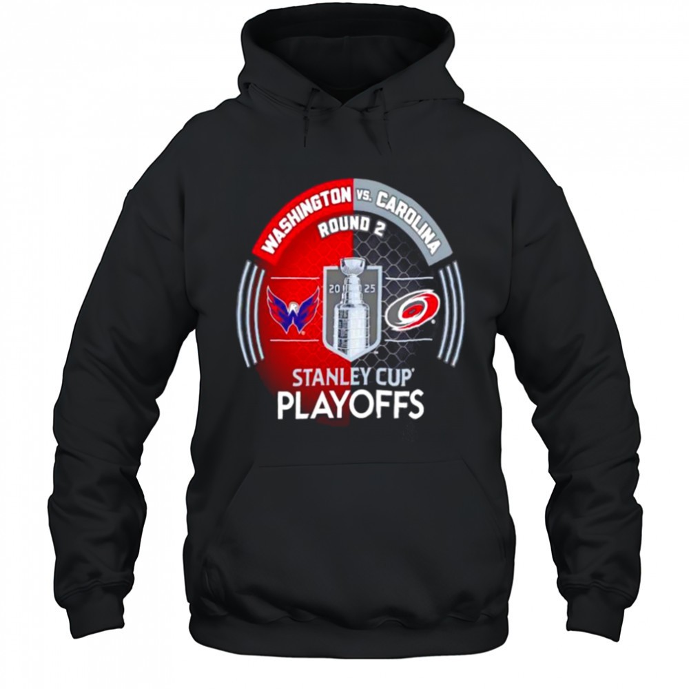 Washington Capitals vs. Carolina Hurricanes Inglasco 2025 Stanley Cup Playoffs Second Round Dueling Match Up Hockey shirt