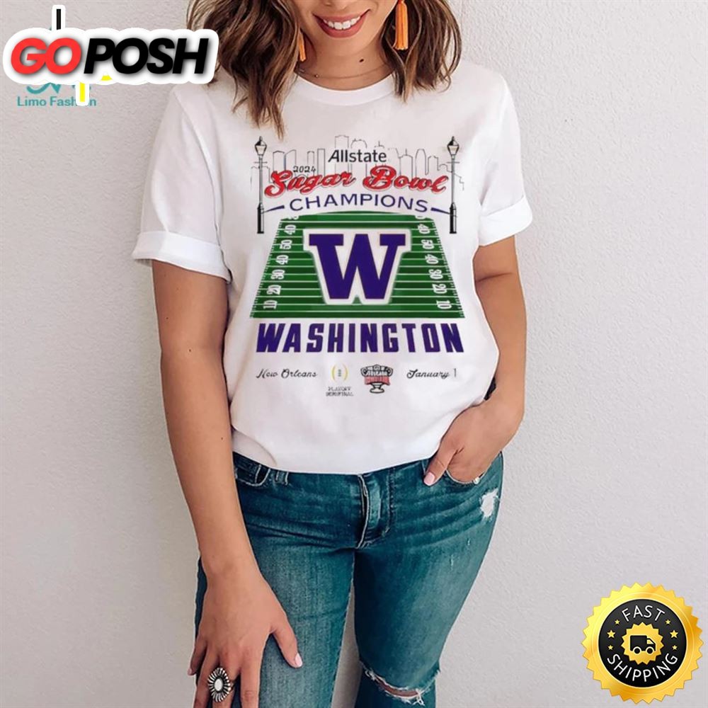 Washington Huskies Sugar Bowl Champions New Orleans Stadium Shirt