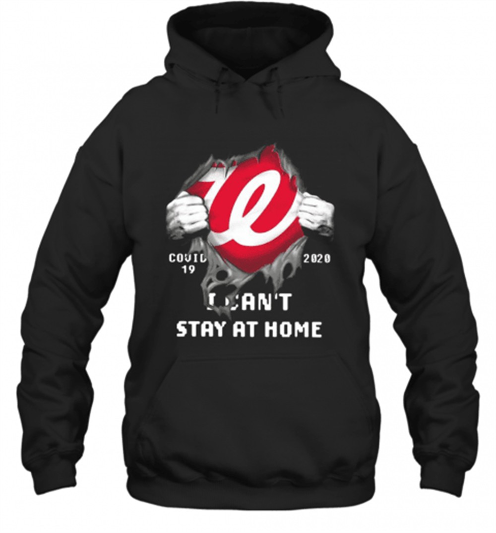 Washington Nationals Inside Me Covid 19 2020 I CanT Stay At Home T-Shirt