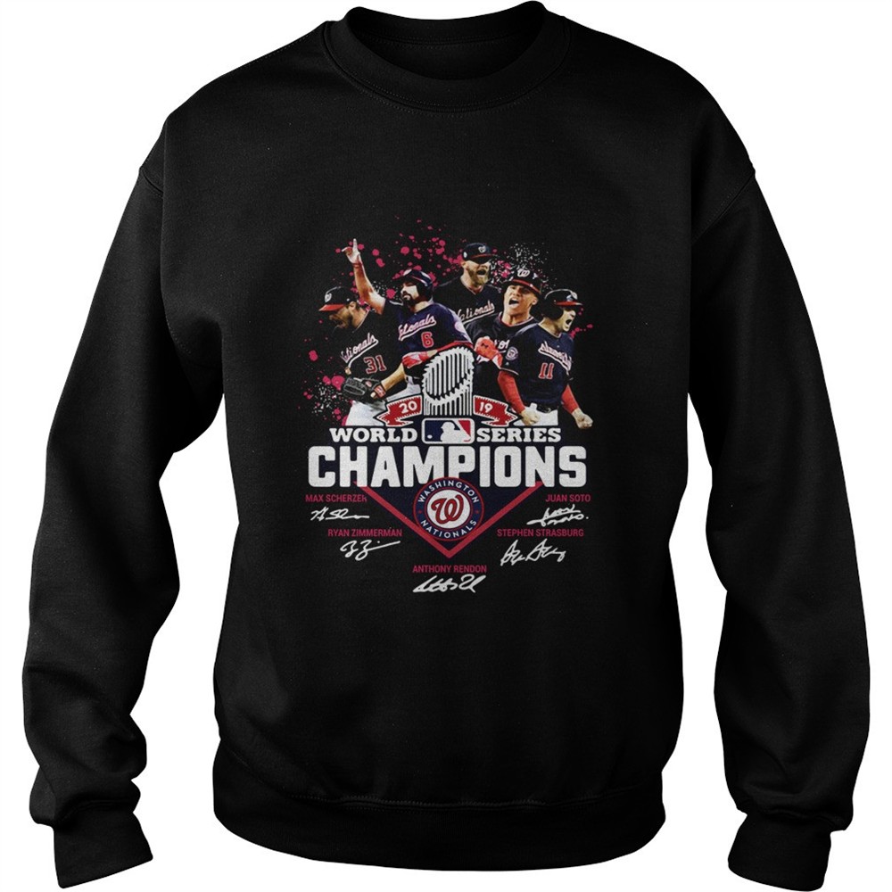 Washington Nationals Logo 2019 World Series Champions Signatures shirt