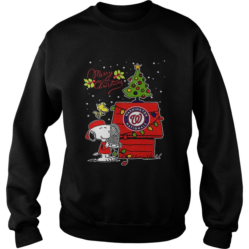 Washington Nationals Snoopy Woodstock Merry Christmas shirt