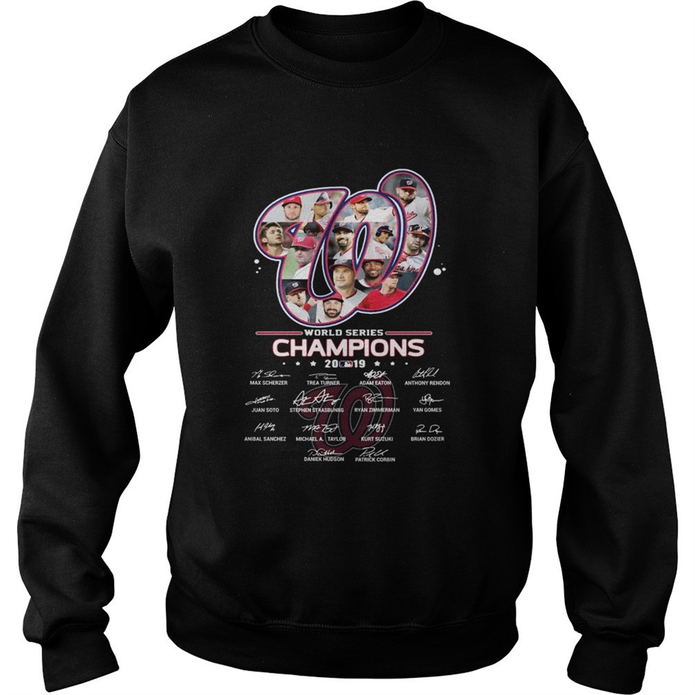 Washington Nationals Team 2019 World Series Champions Signatures shirt