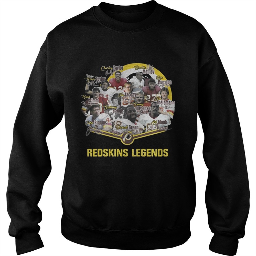 Washington Redskins legends team signature shirt