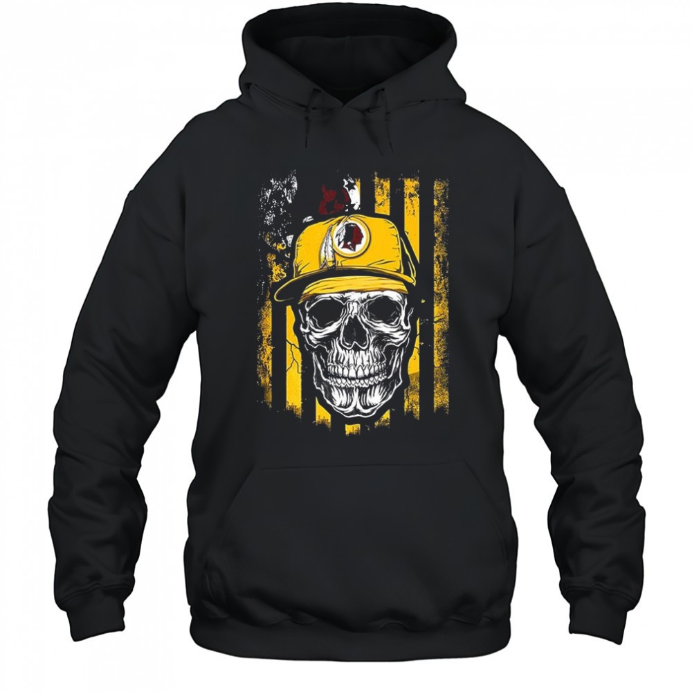 Washington Redskins NFL skull American flag football lover shirt