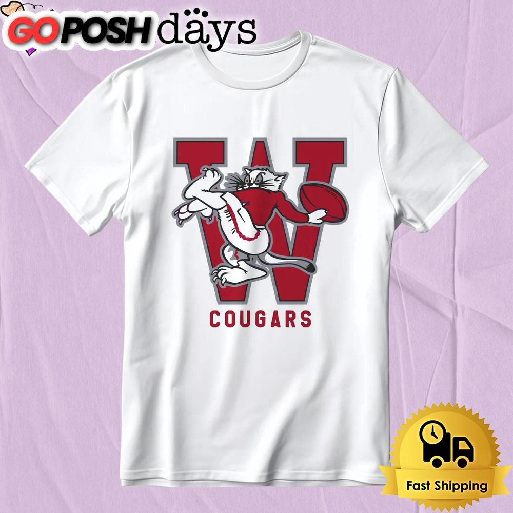 Wazzu Football Vintage Cougar Mascot 1963 T-Shirt